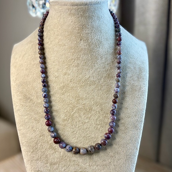 31. Jay King DRT Firestorm Agate Necklace
